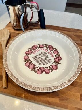 Vintage Royal China Jeanette Cherry Pie Recipe Plate
